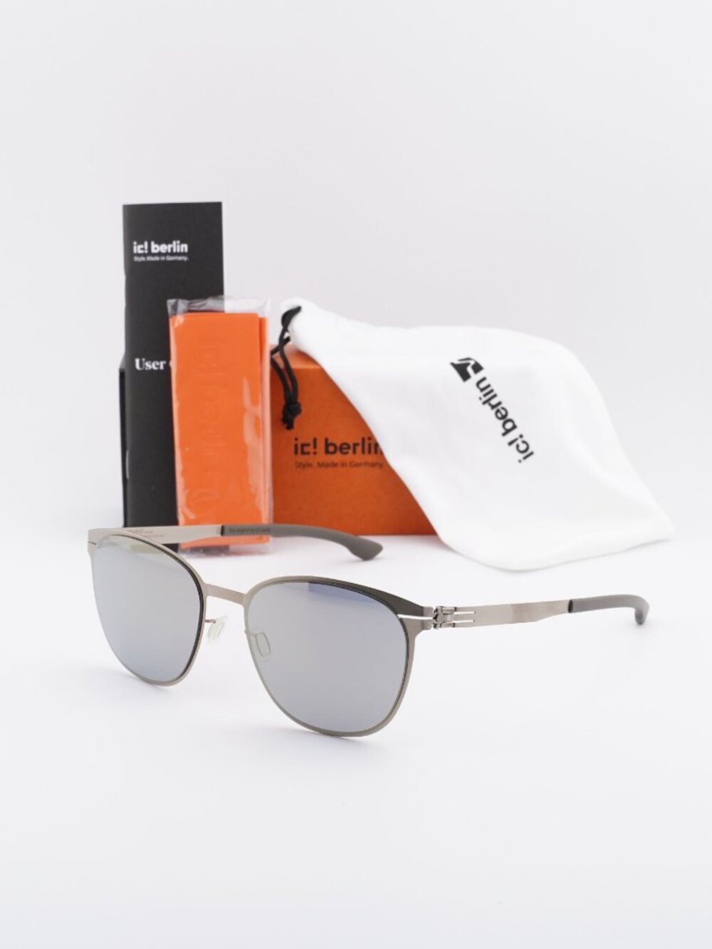 Ic! Berlin ANDREA R. M1444 030 Round Sunglasses Bronze / Silver Mirror